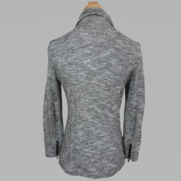 Market & Spruce S Heather Gray Moto Jacket - Picture 3 of 5